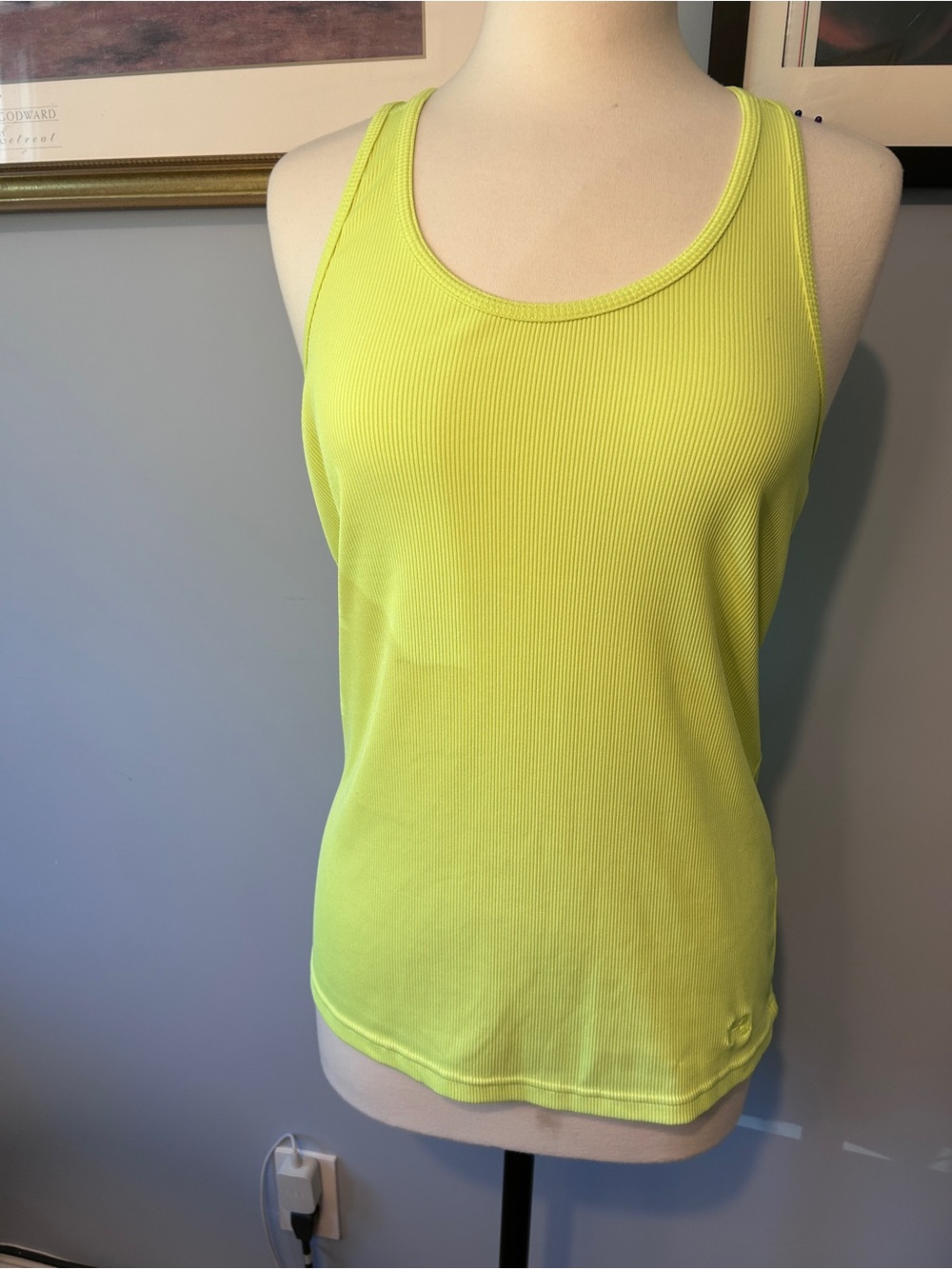 Under Armour Neon Lime Ribbed Performance Tank